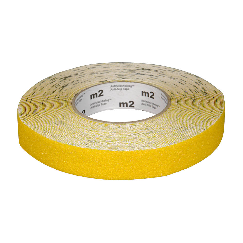 Лента противоскользящая 25мм, 18.3м, зернистая, желтая