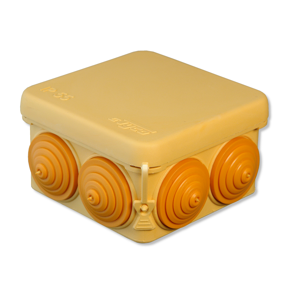 67030НГ Тусо Коробка расп. для о/п, 70х70х40мм (оранж) не распр. горение HF